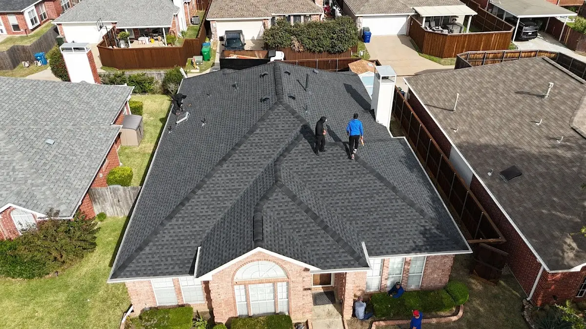 Slate & Tile Roof Repair work in progress on a Lake Los Angeles property